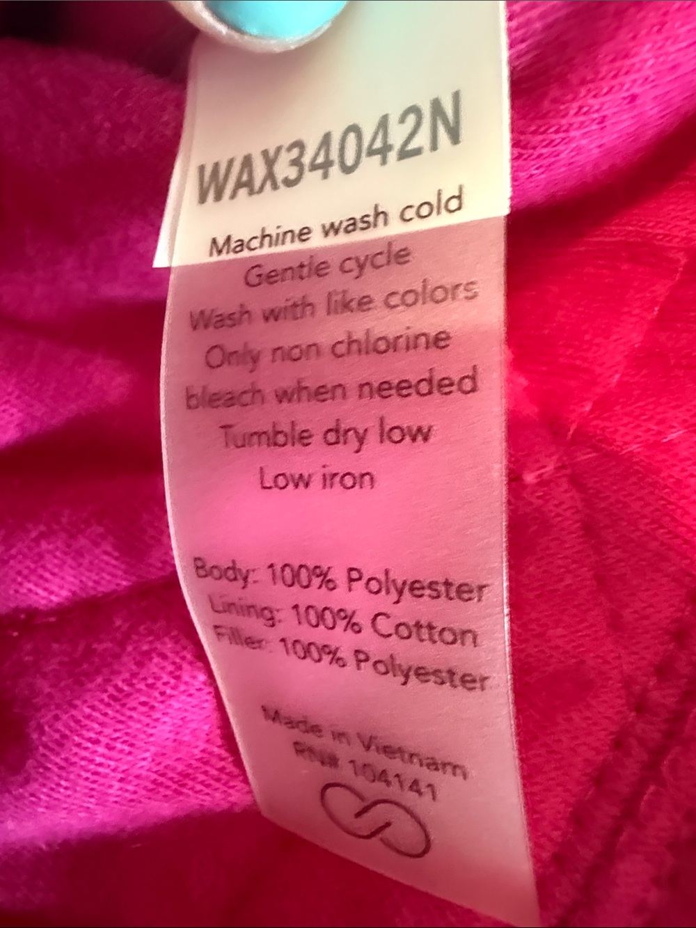Calia Full Zip Vibrant Pink Quilted Oversized Jacket Small - Picture 6 of 7